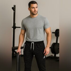 Doyoueven Essential Pants Mens Flecked Drawstring Sweatpants